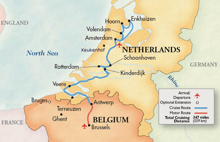 Map Holland Belgium GCT 