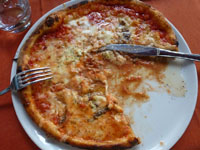 gooey Naples pizza