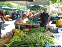 outdoor market in Chania