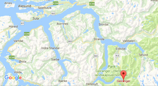 Geirangerfjord Map Geirangerfjord Map