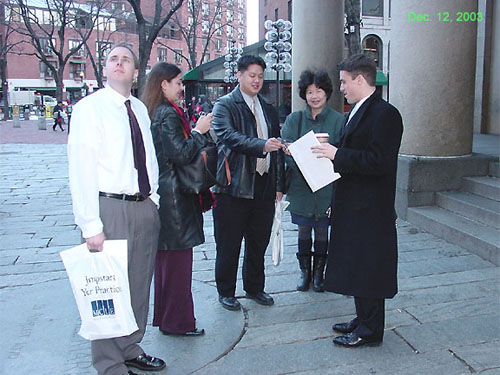 After the ceremony, we went through Haymarket and had a small celebraion lunch in Boston NorthEnd