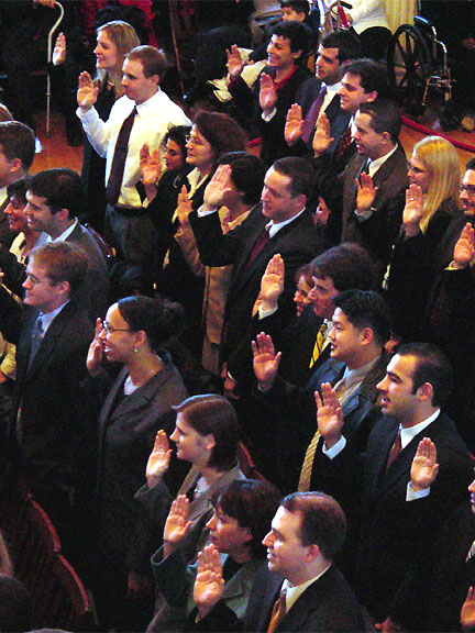 sworn in as attorneys