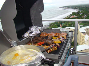 BBQ on the 24th floor roof top