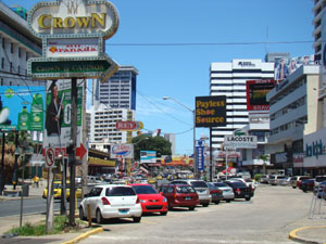 modern Panama City street scene
